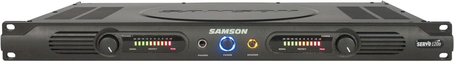 Samson SA120A 120 Watt (2 x 60 @ 4 OHMS) Power Amplifier 1U - PSSL ProSound and Stage Lighting