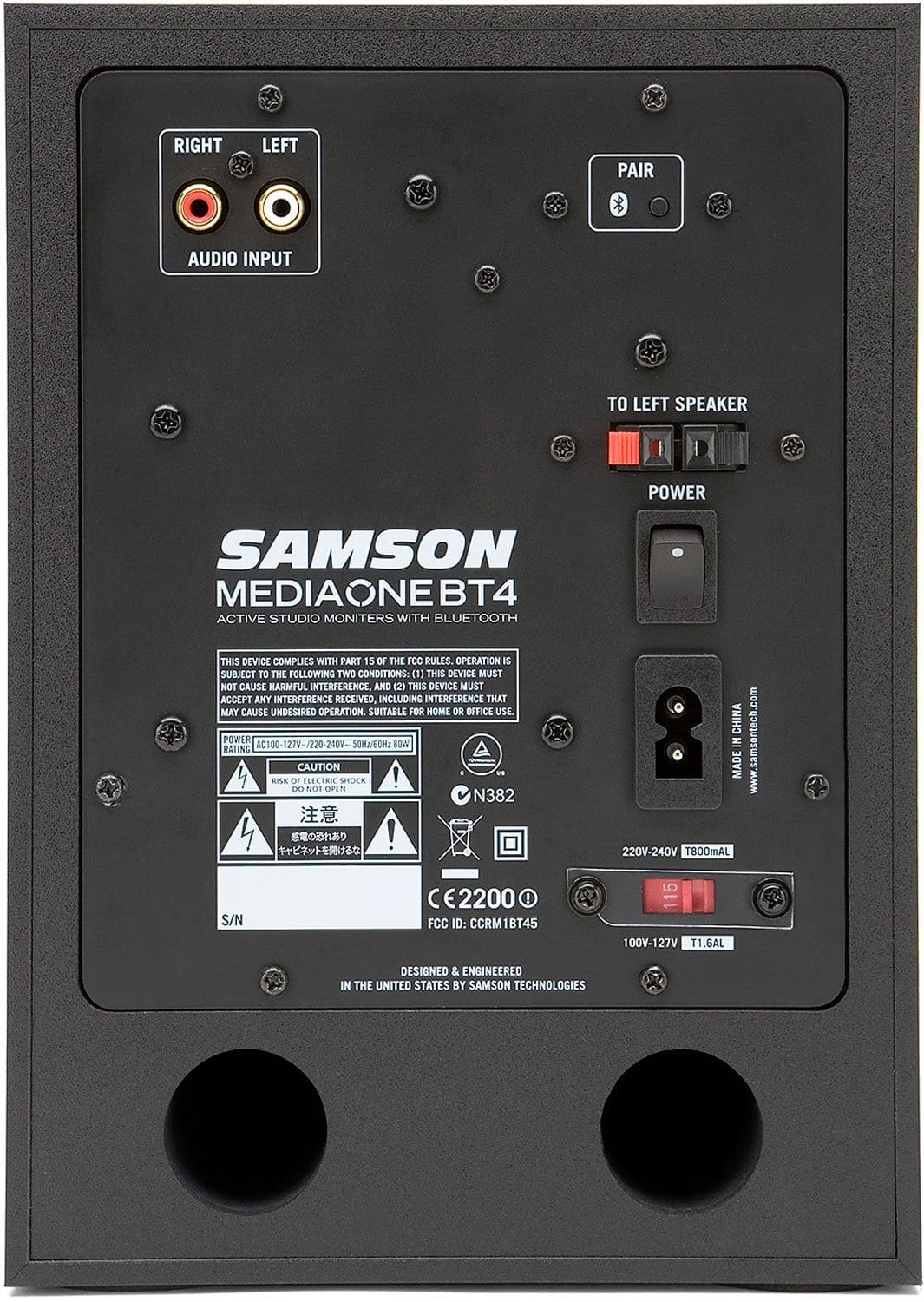 Samson MediaOne BT4 4-Inch Powered Studio Monitors - PSSL ProSound and Stage Lighting