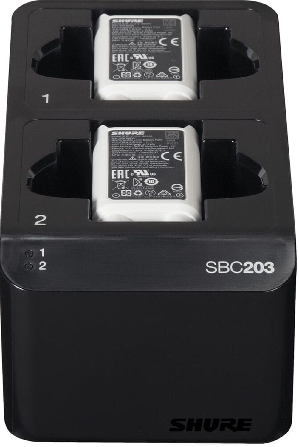 Shure SBC203 Dual Docking Station for SLX-D Transmitters and SB903 Battery - PSSL ProSound and Stage Lighting
