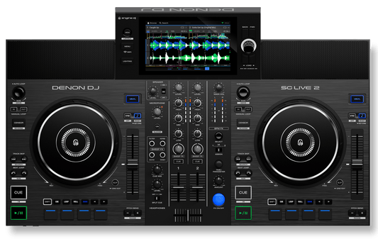 Denon DJ SCLIVE2 2-Deck Standalone DJ  Controller w/ 7” touchscreen, built-in speakers, & Wi-Fi - PSSL ProSound and Stage Lighting