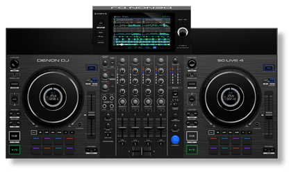 Denon DJ SCLIVE4 4-Deck Standalone DJ Controller w/ 7” touchscreen, built-in speakers, & Wi-Fi - PSSL ProSound and Stage Lighting