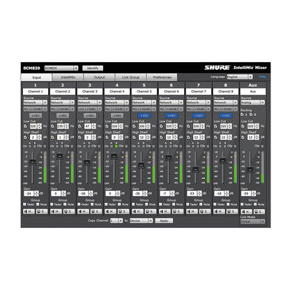 Shure SCM820 8 Channel Digital Automatic Mixer - PSSL ProSound and Stage Lighting