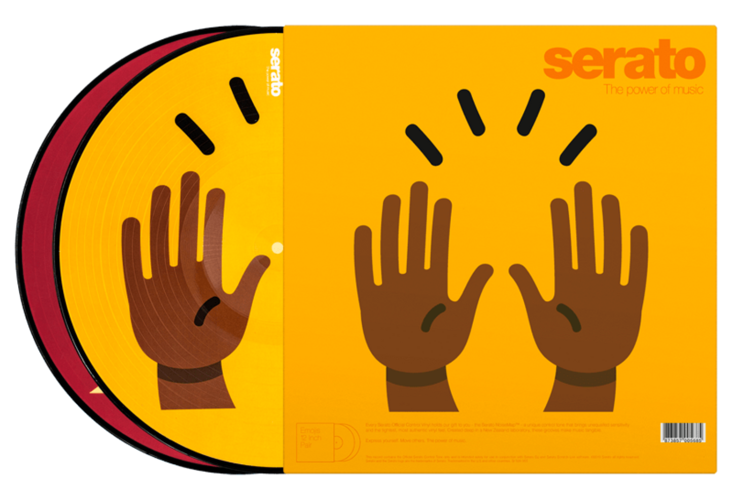 Serato Control Vinyl Pray+Raised Hands Emoji (Pair) - PSSL ProSound and Stage Lighting
