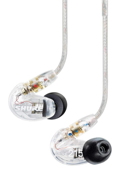 Shure SE215 Isolating In-Ear Earphones Clear - PSSL ProSound and Stage Lighting