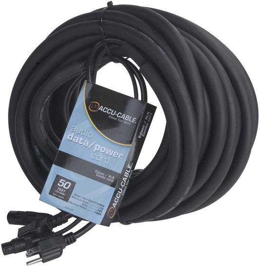 Accu-Cable SKAC50 50 Ft AC Power & XLR Combo Cable - PSSL ProSound and Stage Lighting