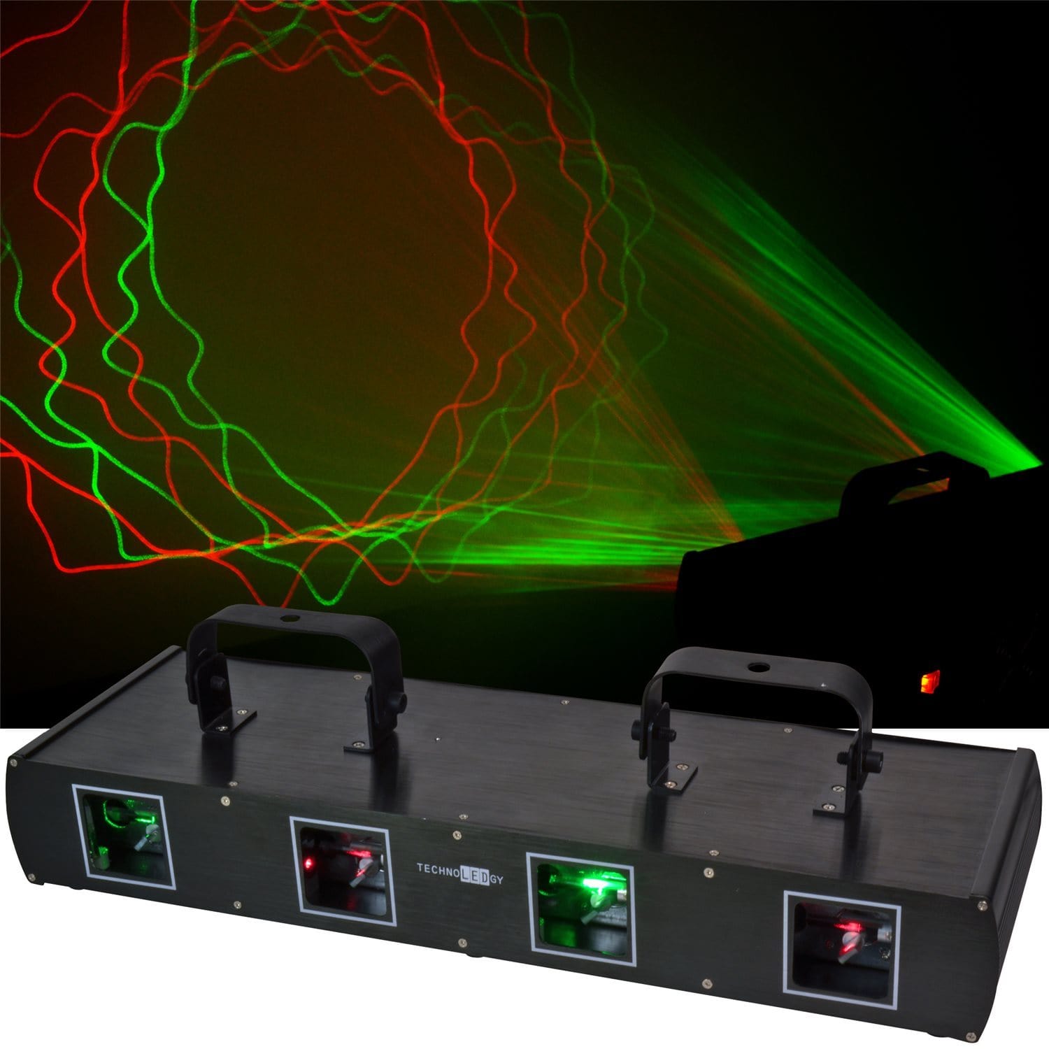 TechnoLEDgy Sky Beam 4 2x Red & 2x Green DMX Laser - PSSL ProSound and Stage Lighting