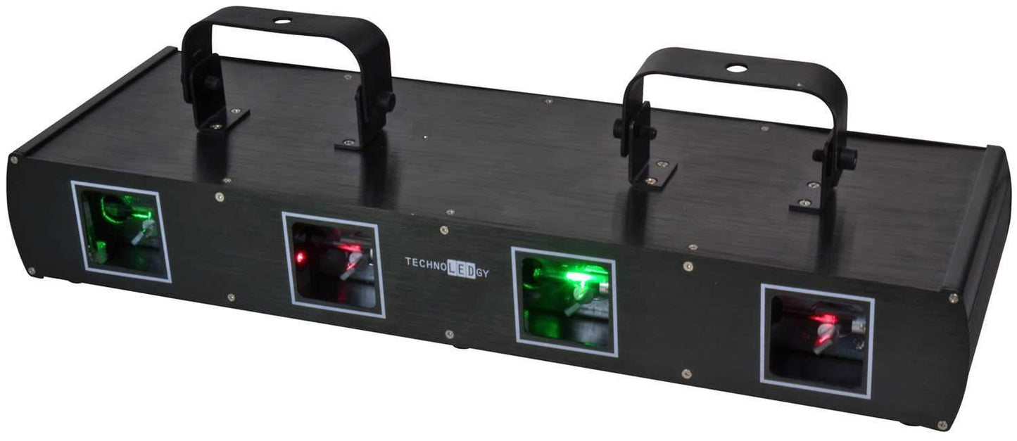 TechnoLEDgy Sky Beam 4 2x Red & 2x Green DMX Laser - PSSL ProSound and Stage Lighting