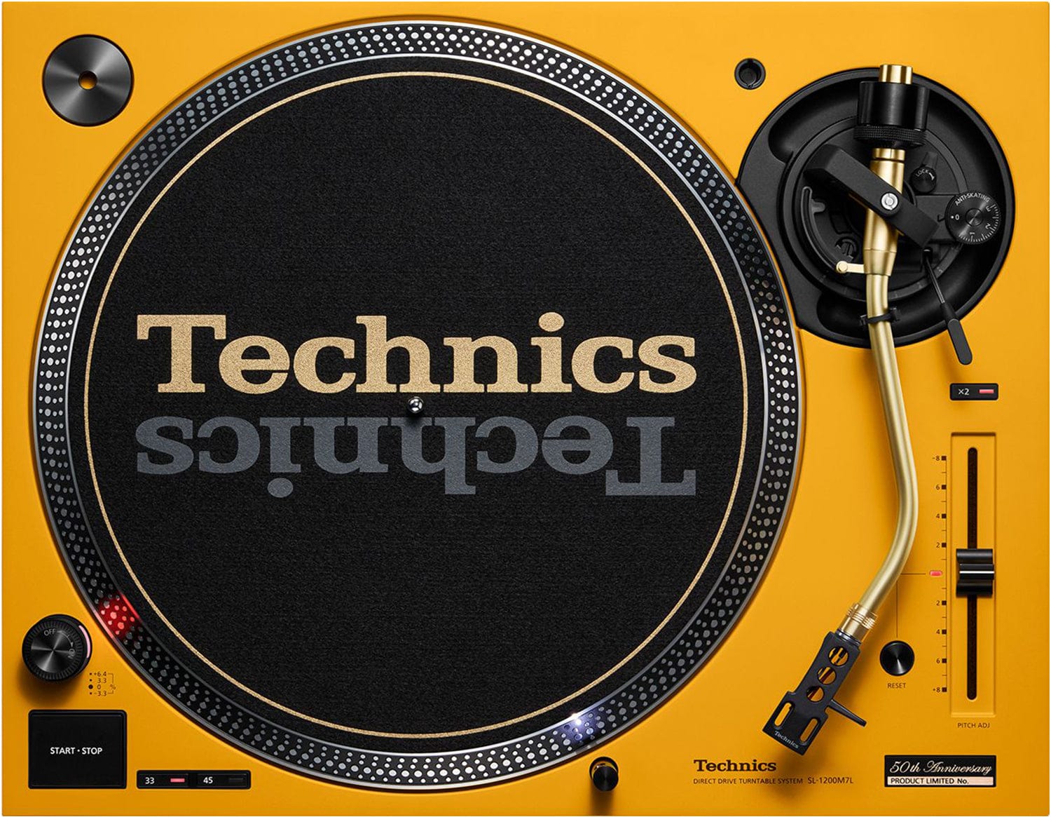 Limited Technics 50th Anniversary SL-1200MK7LPY (Yellow) - PSSL ProSound and Stage Lighting