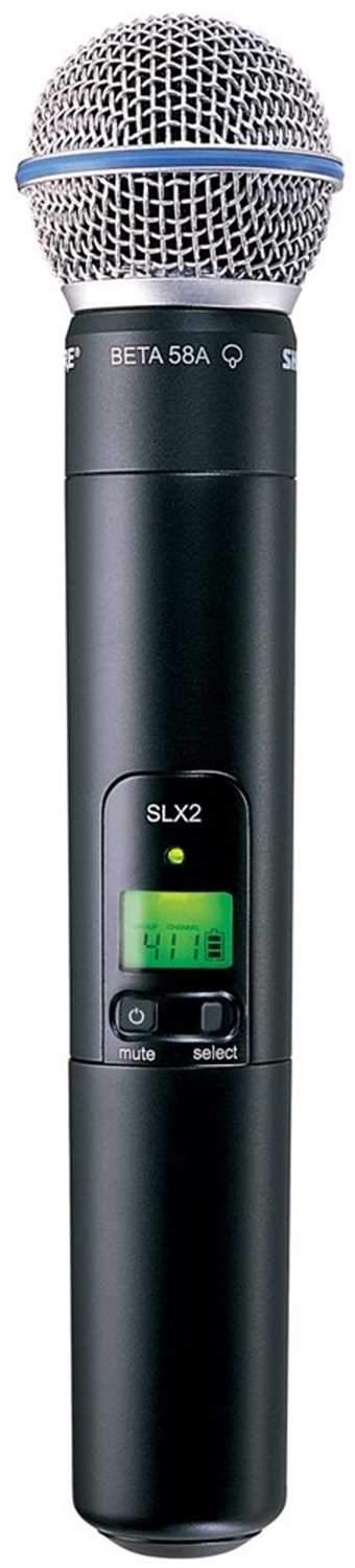 Shure SLX2 Handheld Wireless Mic with Beta58 H19 - PSSL ProSound and Stage Lighting
