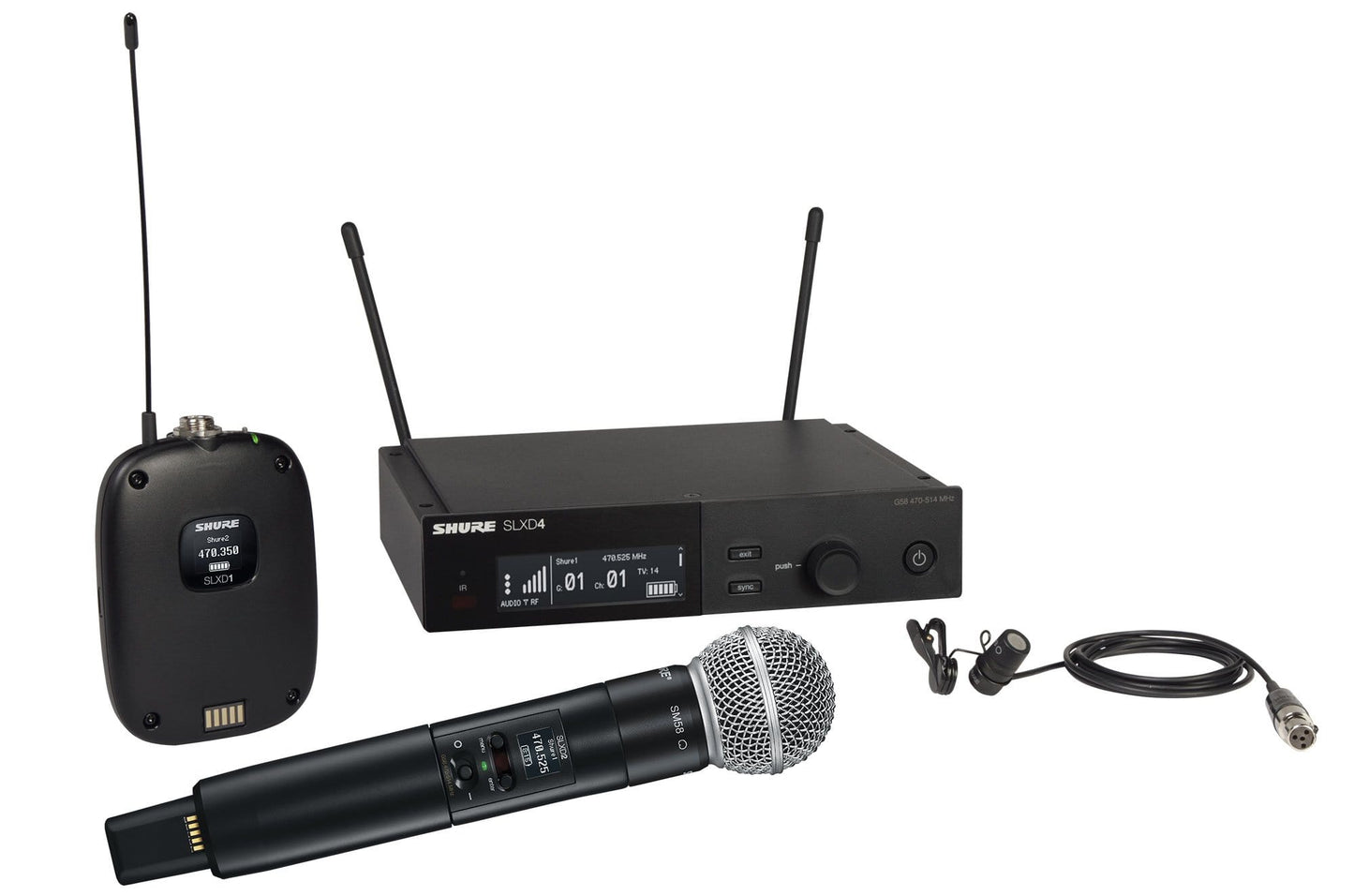 Shure SLXD124/85-H55 Combo System With WL185 Lav Mic - PSSL ProSound and Stage Lighting