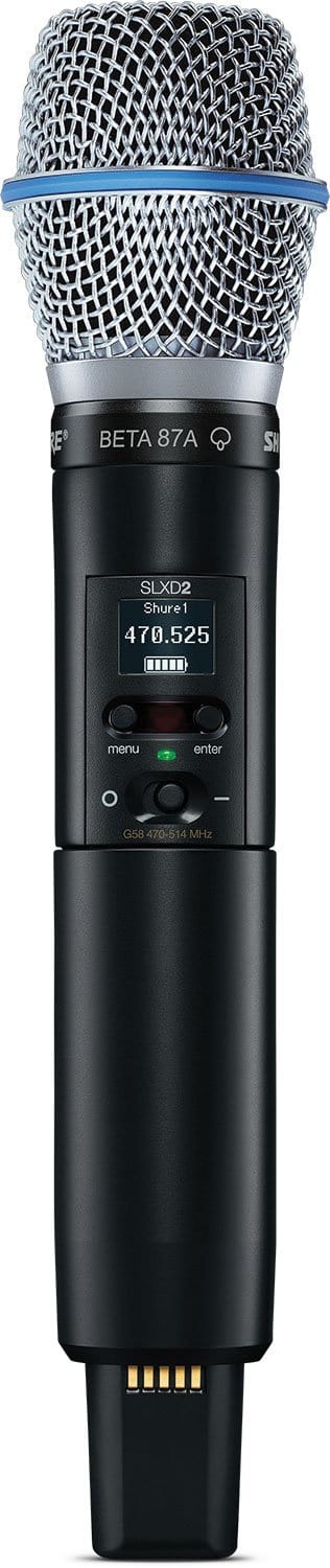 Shure SLXD2/B87A G58 Handheld Transmitter With Beta 87A - PSSL ProSound and Stage Lighting