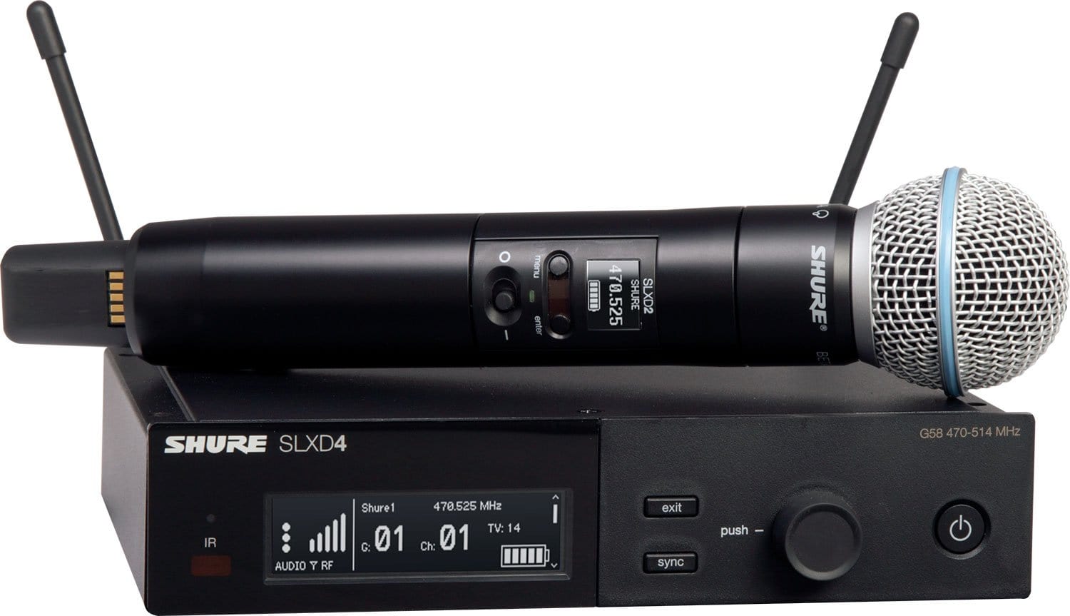 Shure SLXD24/B58 H55 Wireless Vocal System With BETA 58 - PSSL ProSound and Stage Lighting