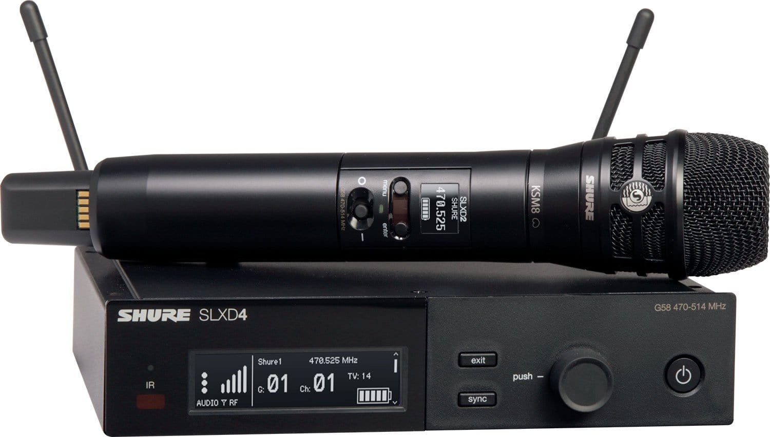 Shure SLXD24/K8B J52 Wireless Vocal System With KSM8 - PSSL ProSound and Stage Lighting