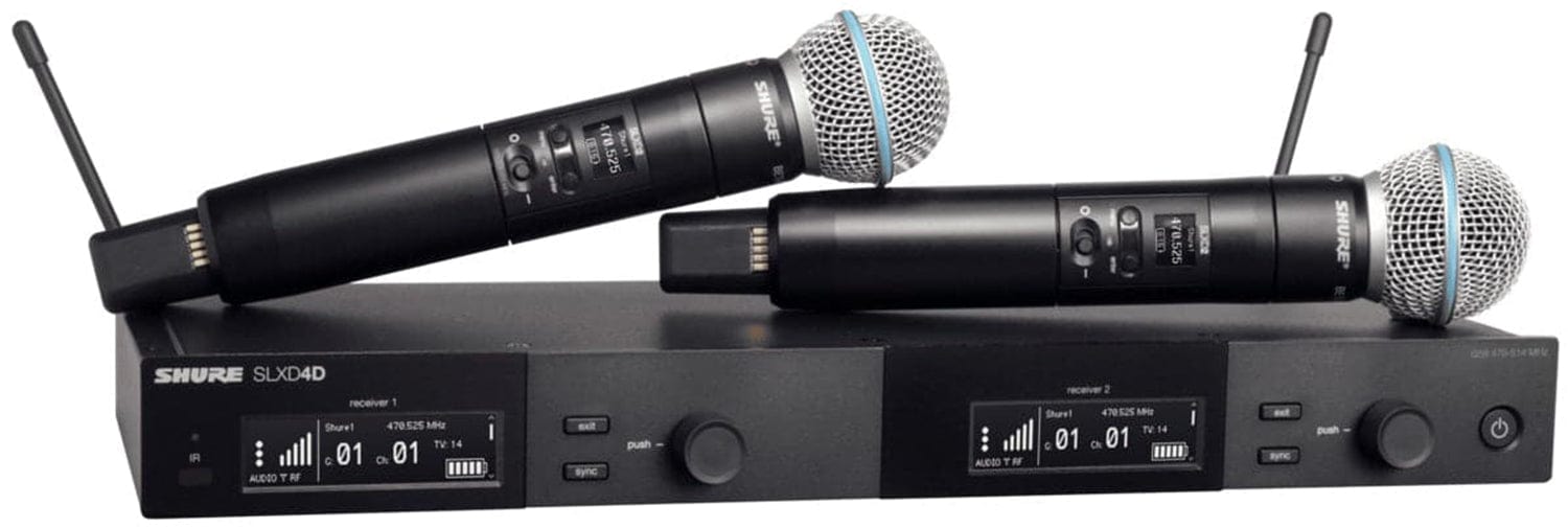 Shure SLXD24D/B58 G58 Dual Wireless System With BETA 58 - PSSL ProSound and Stage Lighting