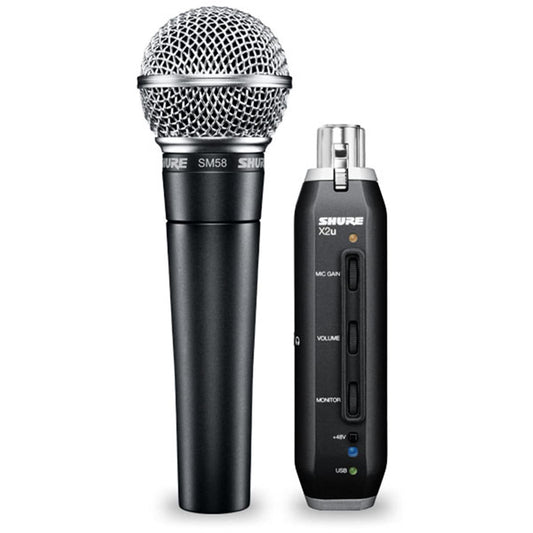 Shure SM58X2U Sm58 Microphone-X2U Usb Adapter Pack - PSSL ProSound and Stage Lighting