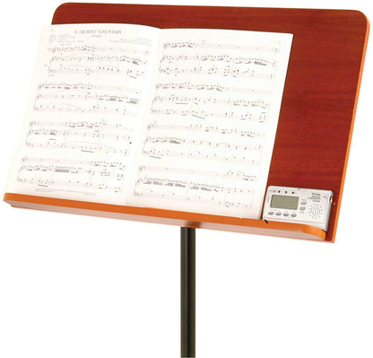 On Stage SM7312W Dlx Music Stand with Rosewood Plate - PSSL ProSound and Stage Lighting