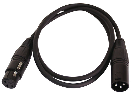 Hosa DMX-503 3' DMX Cable, XLR5M To XLR5F