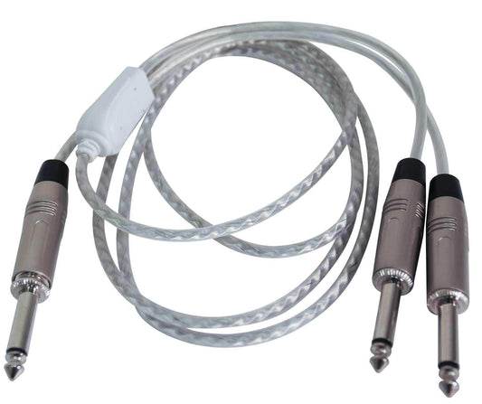 5ft Audio Cable 1/4" TS M to Dual 1/4" TS M - PSSL ProSound and Stage Lighting