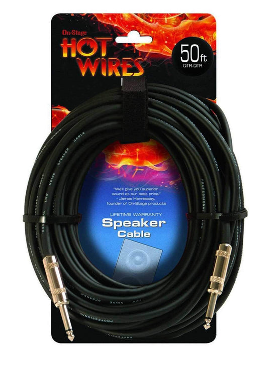 On Stage Speaker Cable 50Ft 1/4 To 1/4 - PSSL ProSound and Stage Lighting