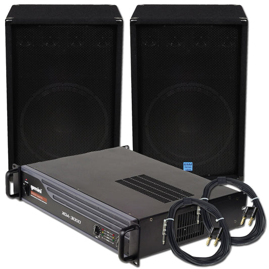 15-Inch Speakers & 3000 Watt Amp Package - PSSL ProSound and Stage Lighting