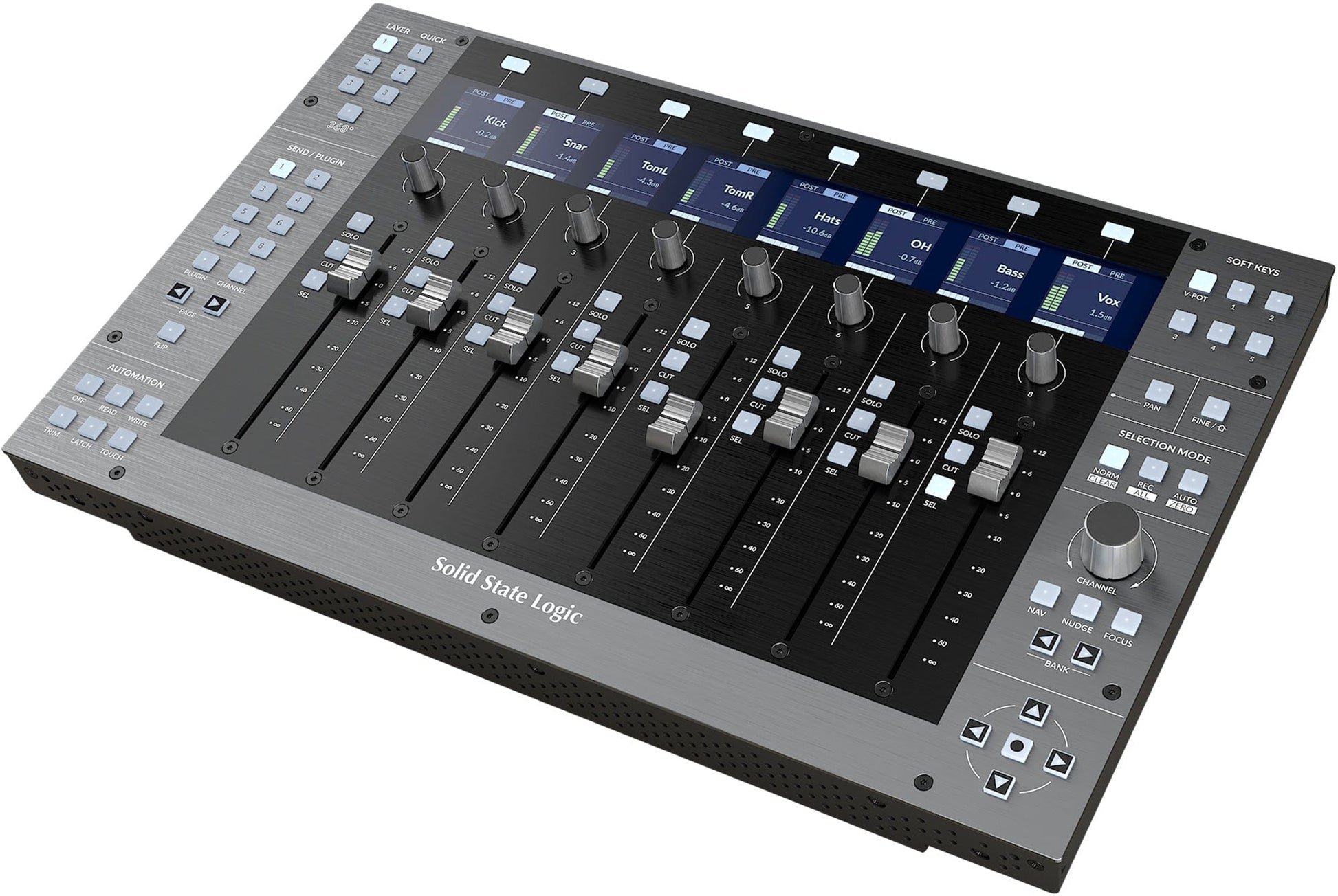 SSL UF8 8 Fader Plus 3 Layer Scaleable Daw Control Surface - PSSL ProSound and Stage Lighting