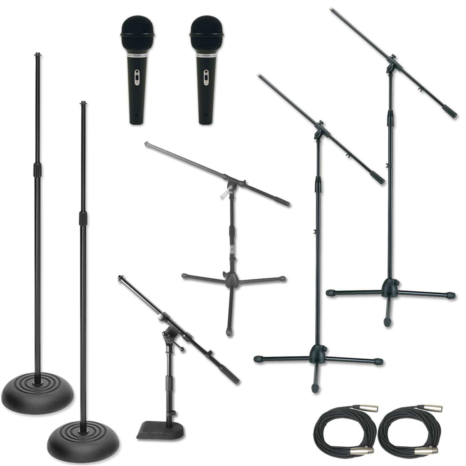 Economy Stage Stand Microphone And Cable Pack - PSSL ProSound and Stage Lighting