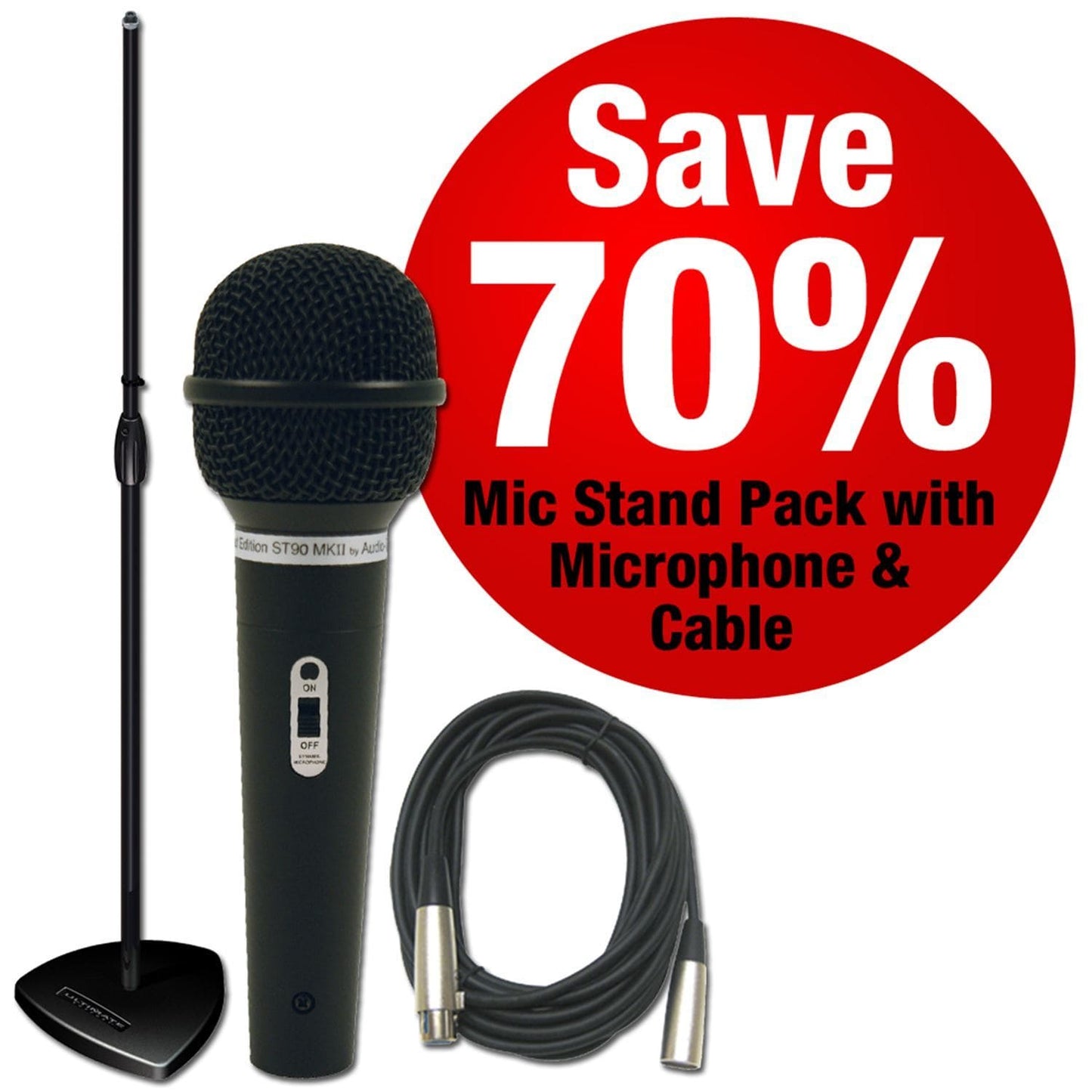 Tour Grade Microphone Stand Plus Vocal Mic Packa - PSSL ProSound and Stage Lighting