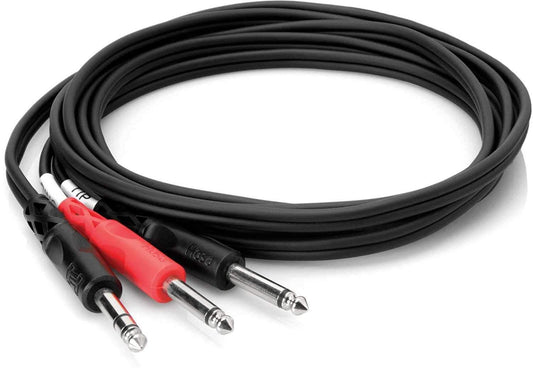 Hosa STP-201 Insert Cable 3.3 Ft 1/4" TRS to Dual 1/4" TS (M) - PSSL ProSound and Stage Lighting