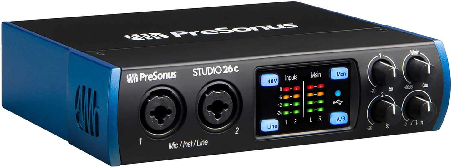 PreSonus Studio 26C 2x4 USB-C Audio Interface - PSSL ProSound and Stage Lighting