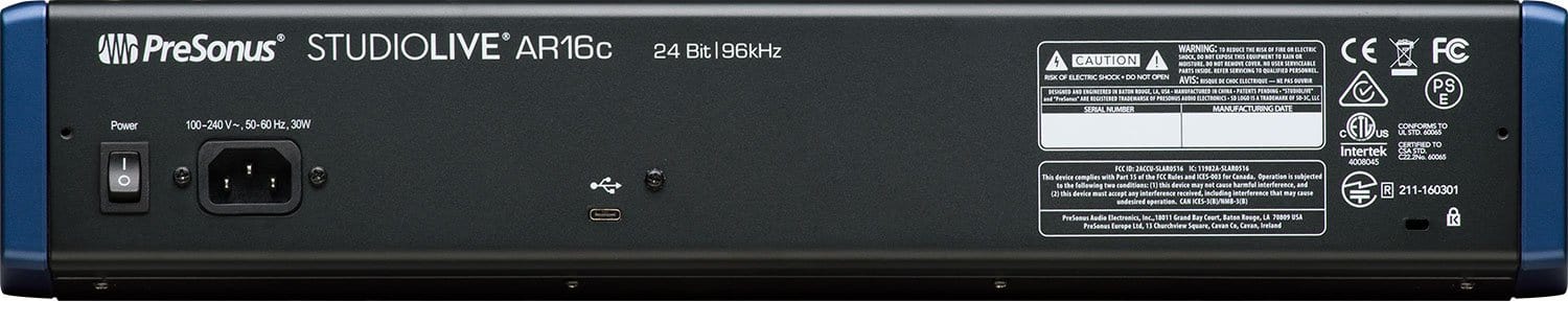 PreSonus StudioLive AR16C 18-Channel USB-C Hybrid Mixer - PSSL ProSound and Stage Lighting