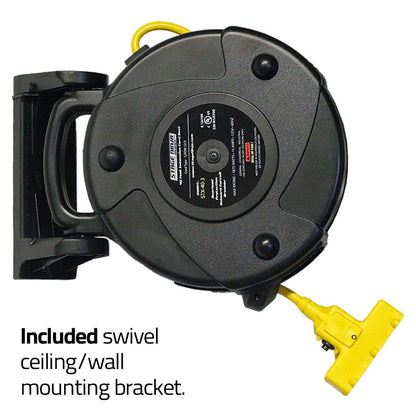 Stage Ninja STX-40-3 40-Foot Retractable 12/3 Power Reel - PSSL ProSound and Stage Lighting