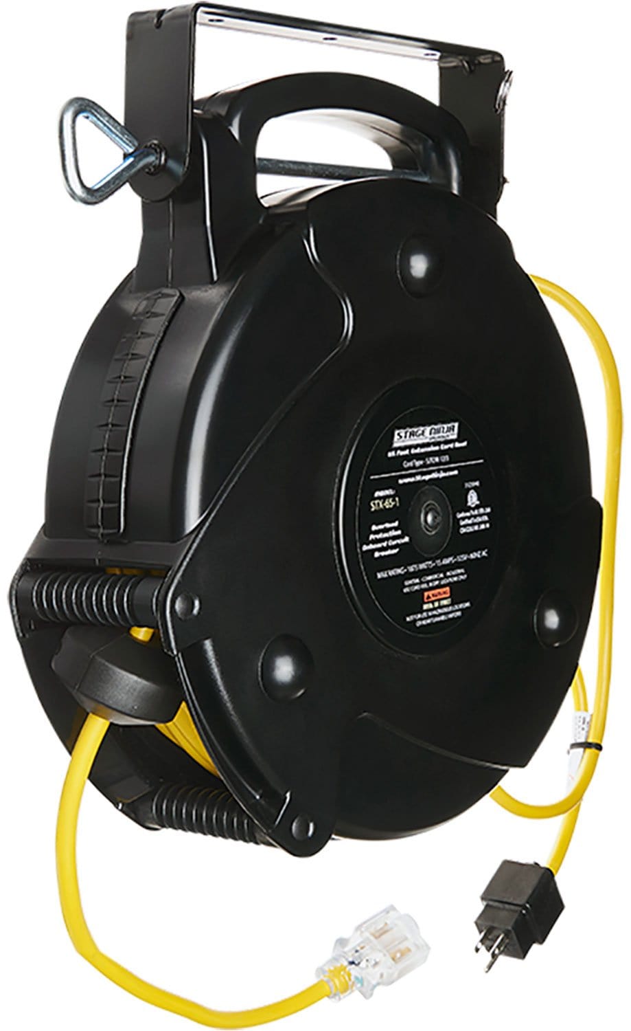 Stage Ninja STX-65-1 65-ft Retract 12/3 Power Reel - PSSL ProSound and Stage Lighting