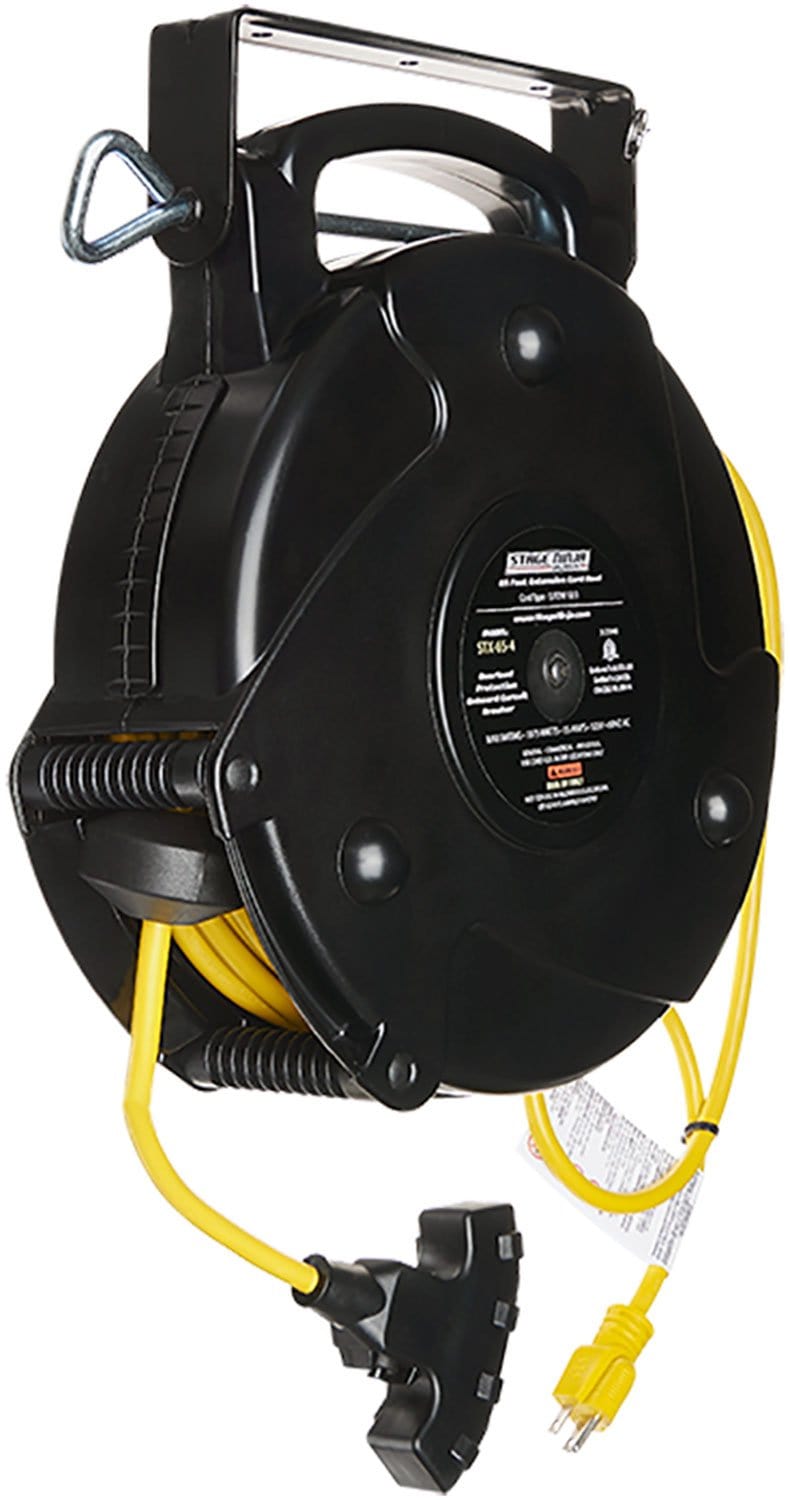 Stage Ninja STX-65-4 65-ft Retract 12/3 Power Reel - PSSL ProSound and Stage Lighting