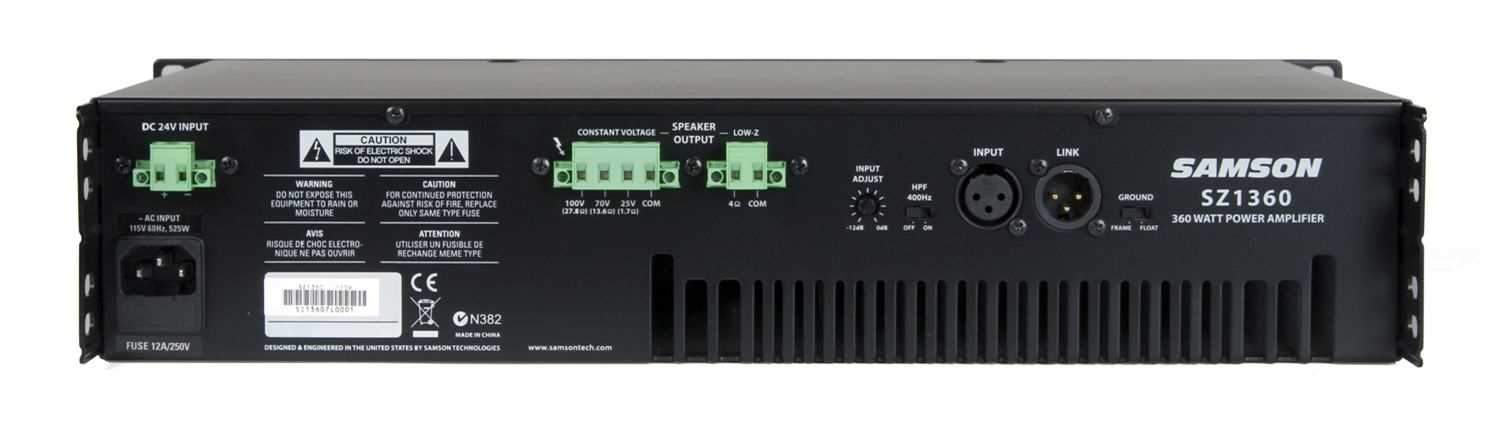 Samson SZ1360 360 watt Zone Amplifier - PSSL ProSound and Stage Lighting