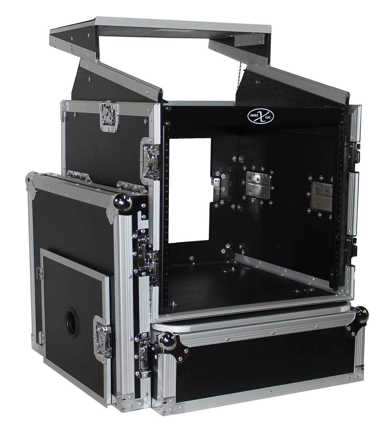 ProX T-10MRLT 10Ux10U Combo Rack Case with Shelf - PSSL ProSound and Stage Lighting