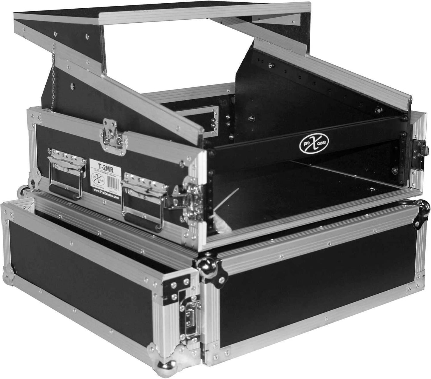 ProX T-2MRLT 2Ux10U Mixer Combo Rack Case with Shelf - PSSL ProSound and Stage Lighting