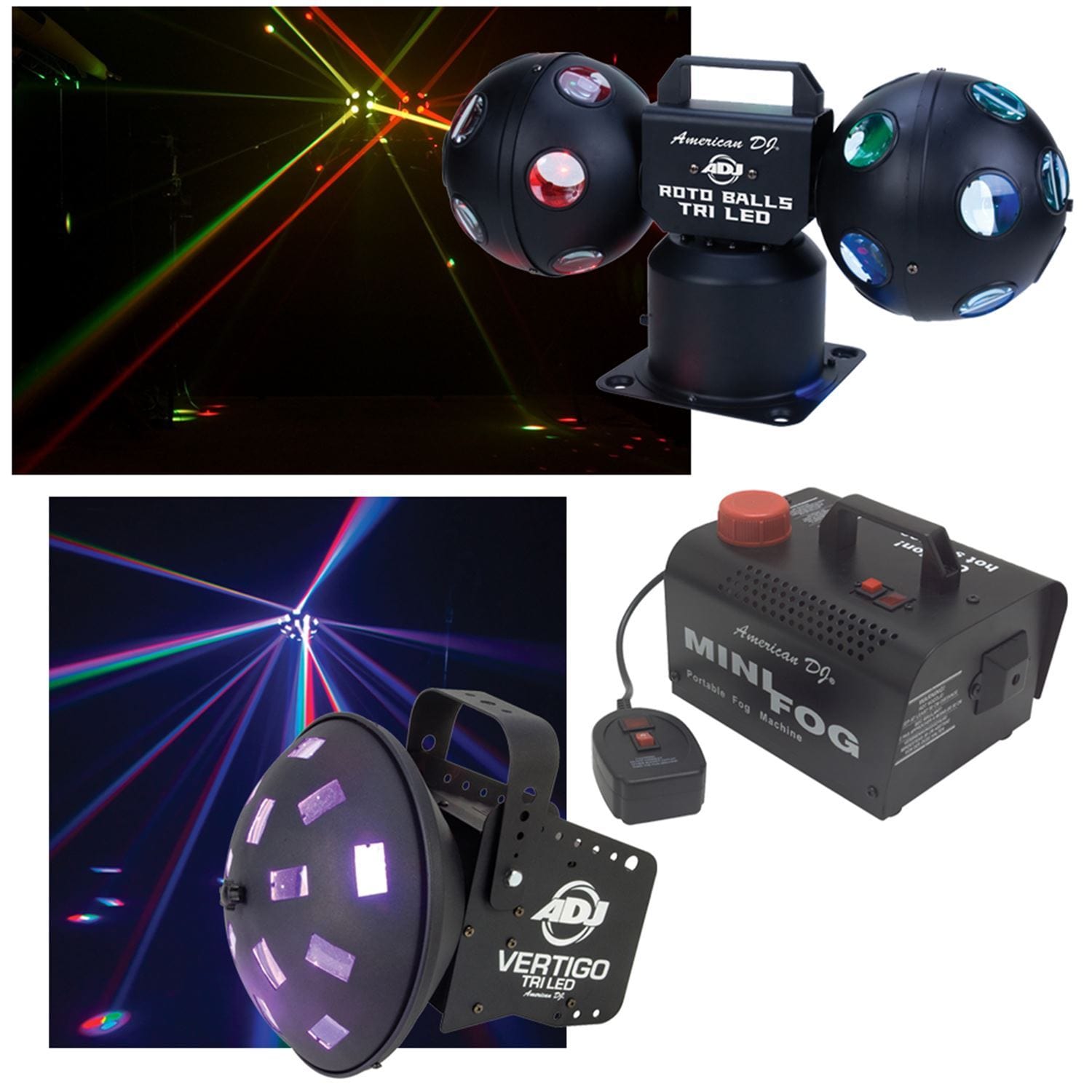 American DJ Tri LED Party Pak 4 Lighting Pack - PSSL ProSound and Stage Lighting