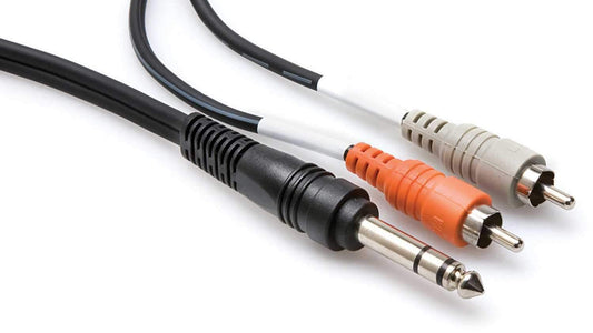 Hosa TRS-203 Insert Cable 9.9 Foot 1/4" (M) TRS to Dual RCA (M) - PSSL ProSound and Stage Lighting
