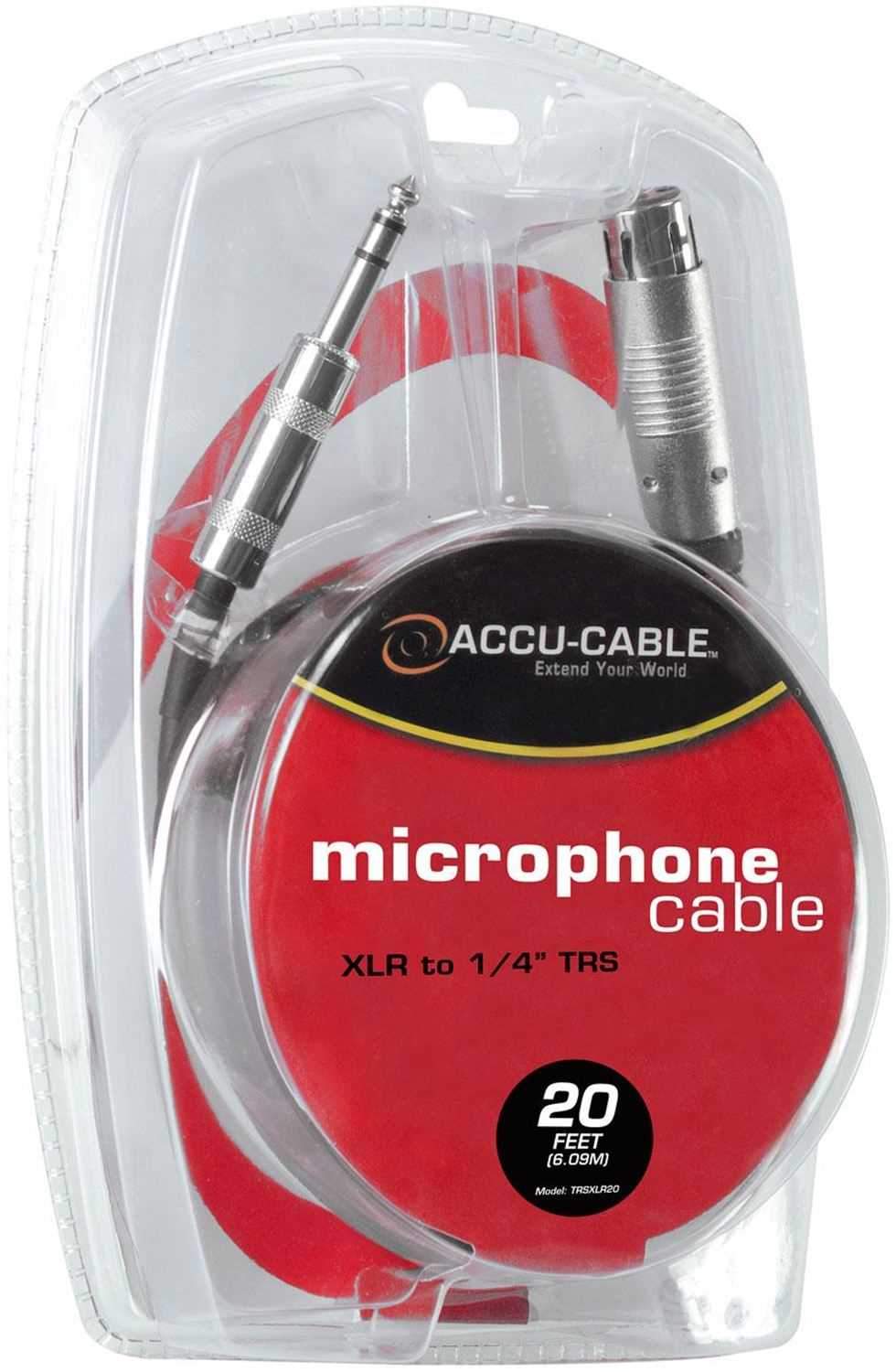 Accu-Cable TRSXLR20 20Ft Xlr (F) To 1/4 Cable - PSSL ProSound and Stage Lighting