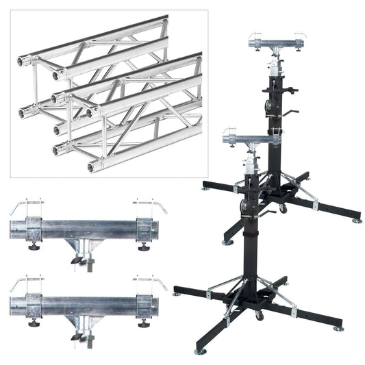 Global Truss ST-180 Crank Stand with F34 10-Foot Truss Pack - PSSL ProSound and Stage Lighting