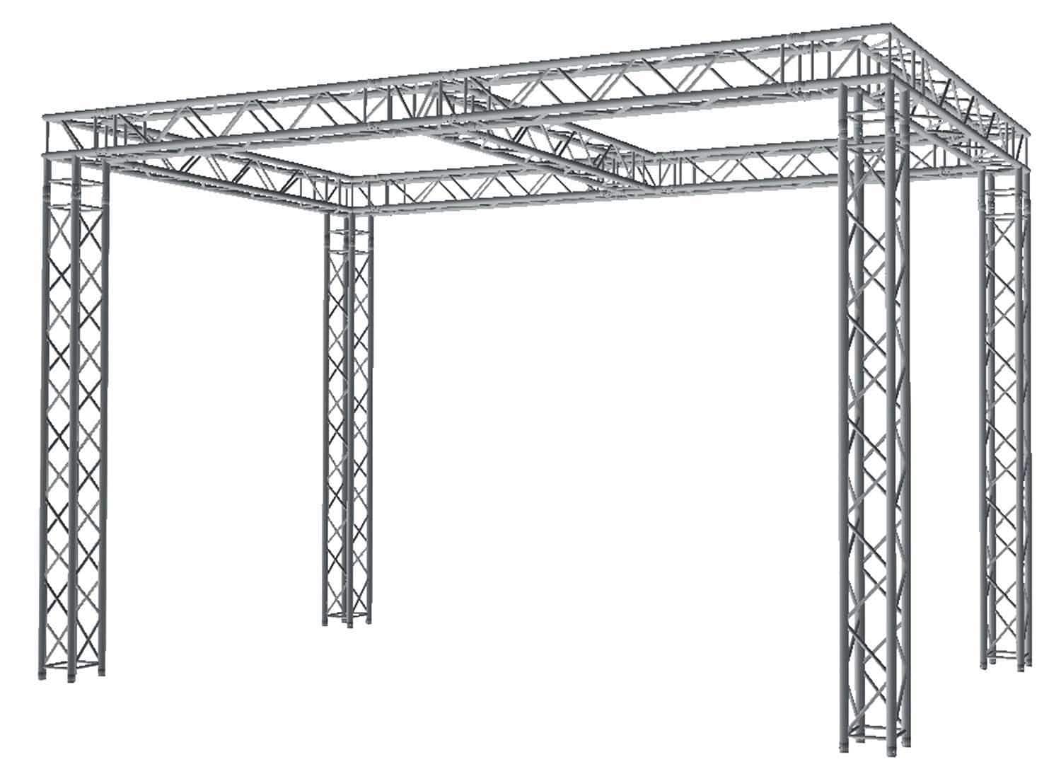 Global Truss 10 Ft x20 Ft Truss Display System with Center Beam - PSSL ProSound and Stage Lighting