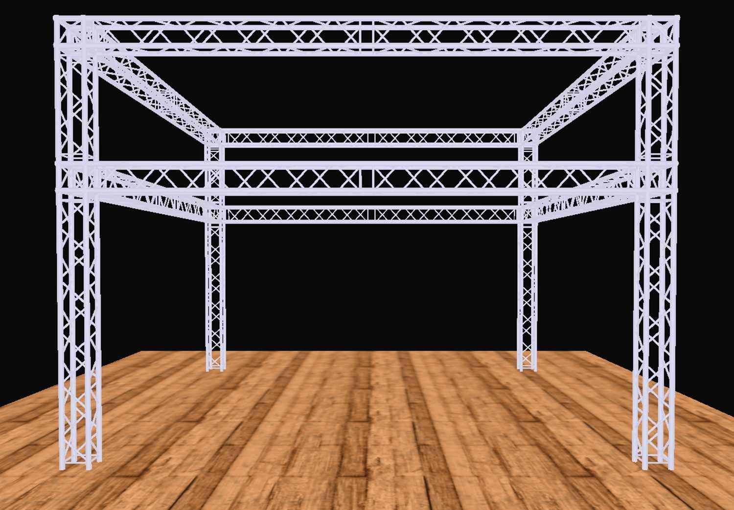 Global Truss 20 Ft x 20 Ft F34 Double Tier Display System - PSSL ProSound and Stage Lighting