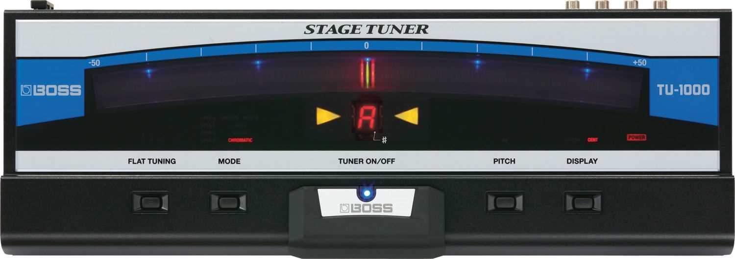 Boss TU1000 Professional Stage Pedal Tuner with LED - PSSL ProSound and Stage Lighting