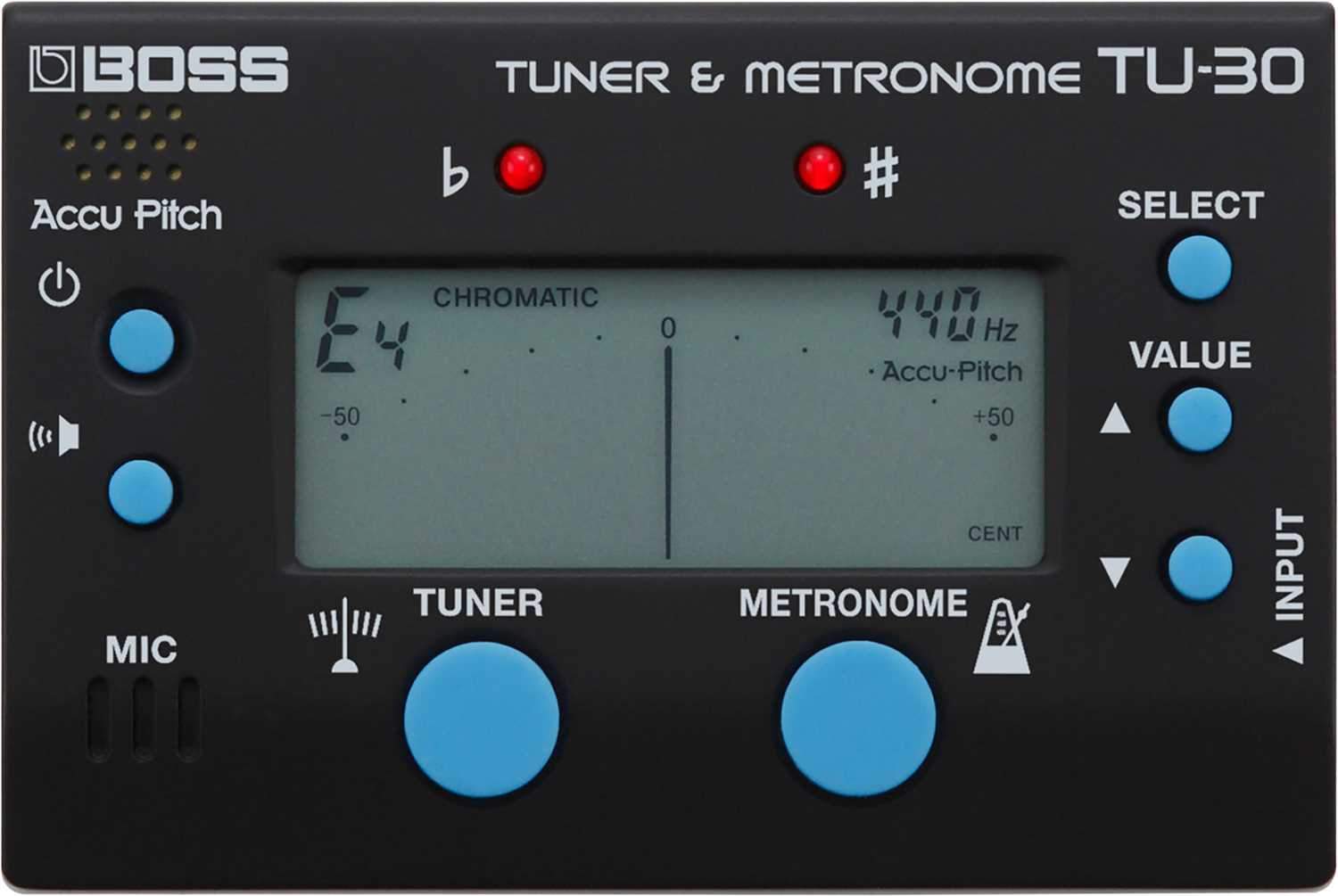 Boss TU-30 Metronome & Tuner - PSSL ProSound and Stage Lighting