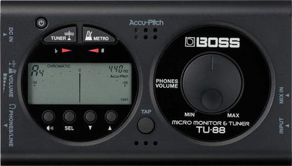 Boss TU88BK Micro Monitor And Guitar/Bass Tuner - PSSL ProSound and Stage Lighting