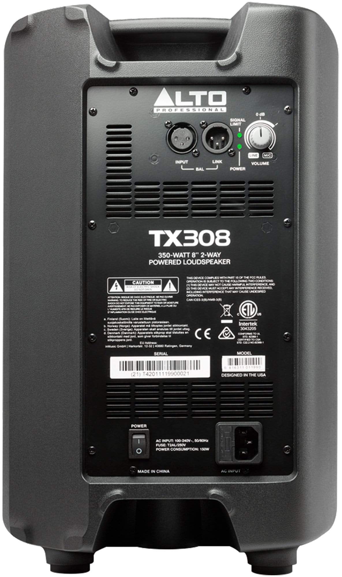 Alto TX308 2-Way 8-Inch 350W Powered Speaker - ProSound and Stage Lighting