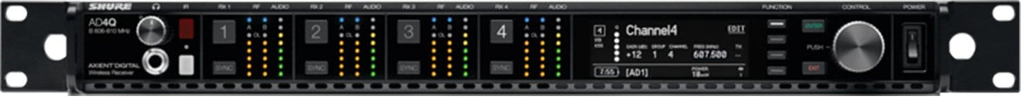 Shure AD4Q 4-Channel Digital Receiver UHF 470-626Mhz - PSSL ProSound and Stage Lighting