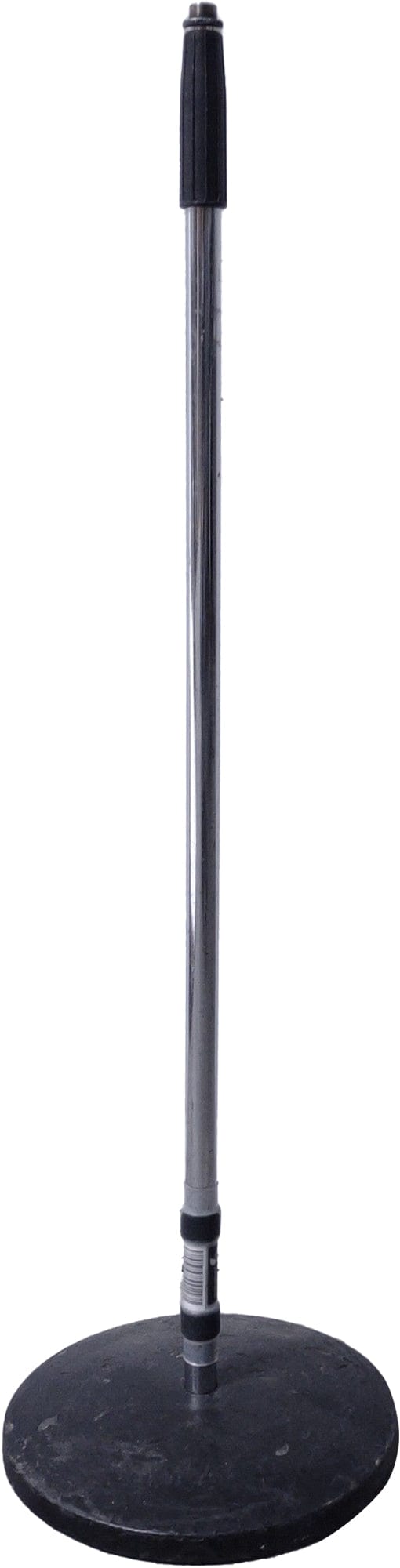 K&M Atlas Straight Silver Microphone Stand with Round-Base - PSSL ProSound and Stage Lighting