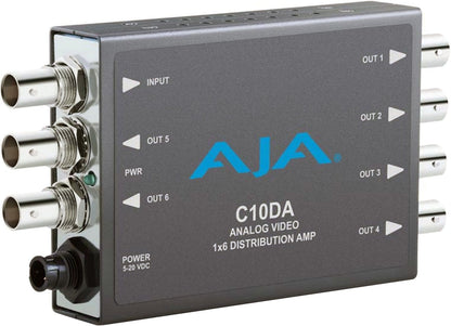 AJA C10DA Analog Video 1x6 Distribution Amplifier - PSSL ProSound and Stage Lighting