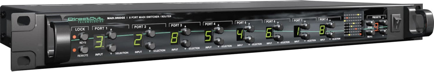 Directout Madi Bridge 8-Port 6 Coaxial And 2 SC Optical MADI Switcher/Router - PSSL ProSound and Stage Lighting